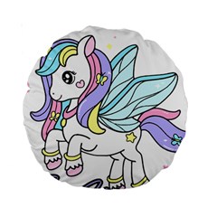 Waitress T- Shirt Awesome Unicorn Waitresses Are Magical For A Waiting Staff T- Shirt Standard 15  Premium Round Cushions by ZUXUMI