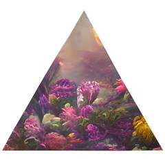Floral Blossoms  Wooden Puzzle Triangle by Internationalstore
