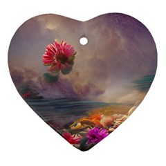 Floral Blossoms  Heart Ornament (two Sides) by Internationalstore