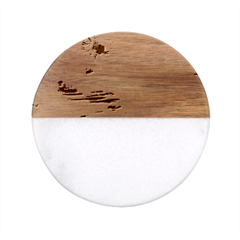 Floral Blossoms  Classic Marble Wood Coaster (round)  by Internationalstore