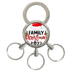 Family Christmas T- Shirt Family Christmas 2022 T- Shirt 3-ring Key Chain by ZUXUMI