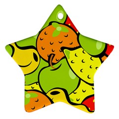 Fruit Food Wallpaper Star Ornament (two Sides) by Dutashop