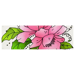 Flowers Art T- Shirtflowers T- Shirt (1) Banner And Sign 12  X 4  by ZUXUMI