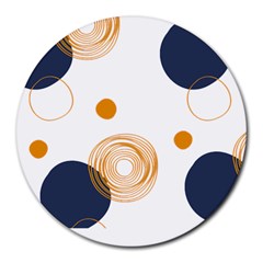 Abstract Circle Pattern T- Shirt Abstract Circle Pattern T- Shirt Round Mousepad by EnriqueJohnson