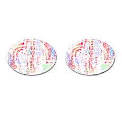Abstractart T- Shirt Abstract Forest In Pink T- Shirt Cufflinks (oval) by EnriqueJohnson