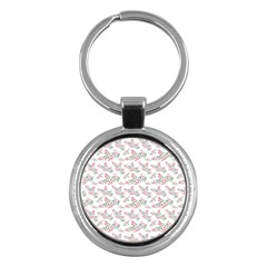 Christmas Shading Festivals Floral Pattern Key Chain (round) by Sarkoni