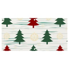 Christmas Tree Snowflake Pattern Banner And Sign 4  X 2  by Sarkoni