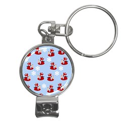 Christmas Background Pattern Nail Clippers Key Chain by uniart180623