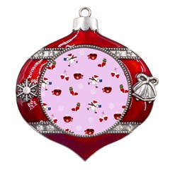 Christmas Xmas Background Design Pattern Metal Snowflake And Bell Red Ornament by uniart180623