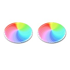 Color Wheel T- Shirt Color Wheel T- Shirt Cufflinks (oval) by EnriqueJohnson