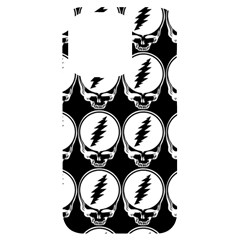 Black And White Deadhead Grateful Dead Steal Your Face Pattern Iphone 14 Pro Black Uv Print Case by Sarkoni