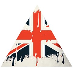 Union Jack England Uk United Kingdom London Wooden Puzzle Triangle by uniart180623