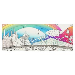 Rainbow Fun Cute Minimal Doodle Drawing Banner And Sign 8  X 3  by uniart180623