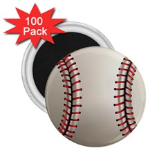 Baseball 2 25  Magnets (100 Pack)  by Ket1n9