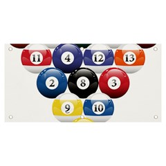 Racked Billiard Pool Balls Banner And Sign 6  X 3  by Ket1n9
