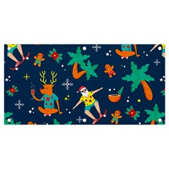 Colorful Funny Christmas Pattern Banner And Sign 4  X 2  by Ket1n9