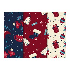 Flat Design Christmas Pattern Collection Art Two Sides Premium Plush Fleece Blanket (mini) by Ket1n9