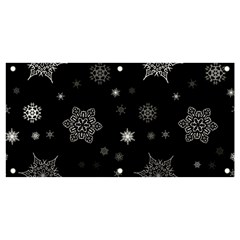 Christmas Snowflake Seamless Pattern With Tiled Falling Snow Banner And Sign 4  X 2  by Ket1n9