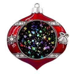 Christmas Star Gloss Lights Light Metal Snowflake And Bell Red Ornament by Ket1n9