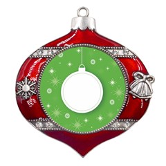 Christmas-bauble-ball Metal Snowflake And Bell Red Ornament by Ket1n9