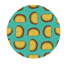 Taco-drawing-background-mexican-fast-food-pattern Mini Round Pill Box (pack Of 3) by Ket1n9