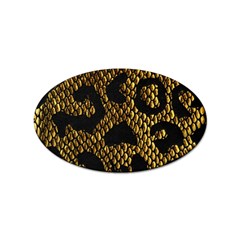 Metallic Snake Skin Pattern Sticker Oval (10 Pack) by Ket1n9