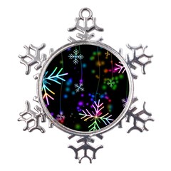 Snowflakes Snow Winter Christmas Metal Large Snowflake Ornament by Grandong