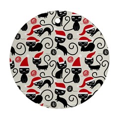 Cute Christmas Seamless Pattern Vector Ornament (round) by Grandong