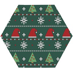 Beautiful-knitted-christmas-pattern -- Wooden Puzzle Hexagon by Grandong