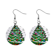 Christmas Tree Mini Button Earrings by Vaneshop