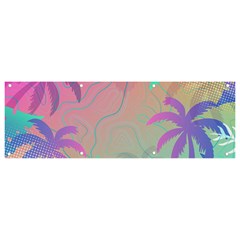 Palm Trees Leaves Plants Tropical Wreath Banner And Sign 9  X 3  by Vaneshop