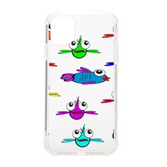 Fish Swim Cartoon Funnycute Iphone 11 Tpu Uv Print Case by Sapixe