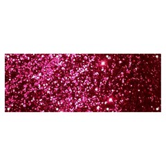 Pink Glitter Banner And Sign 8  X 3  by Amaryn4rt