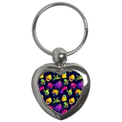 Space Patterns Key Chain (heart) by Amaryn4rt