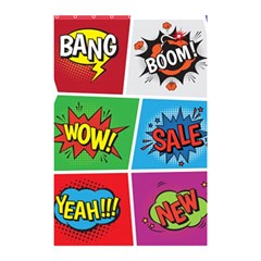 Pop Art Comic Vector Speech Cartoon Bubbles Popart Style With Humor Text Boom Bang Bubbling Expressi Shower Curtain 48  X 72  (small)  by Amaryn4rt