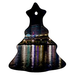 Cleveland Building City By Night Christmas Tree Ornament (two Sides) by Amaryn4rt