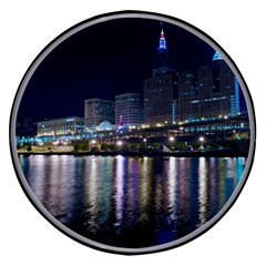 Cleveland Building City By Night Wireless Fast Charger(black) by Amaryn4rt