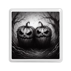 Spooky Halloween Jack O lantern Memory Card Reader (square) by Malvagia
