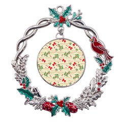Christmas-paper-scrapbooking-- Metal X mas Wreath Holly Leaf Ornament by Amaryn4rt
