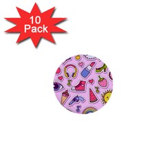 Fashion-patch-set 1  Mini Buttons (10 Pack)  by Amaryn4rt