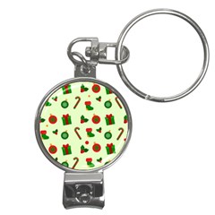 Festive Background Holiday Background Nail Clippers Key Chain by Pakjumat