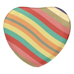 Pattern Design Abstract Pastels Heart Glass Fridge Magnet (4 Pack) by Pakjumat
