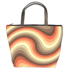 Twirl Swirl Waves Pattern Bucket Bag by Pakjumat