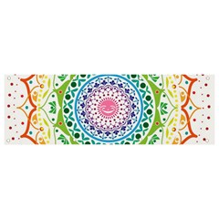 Mandala Pattern Rainbow Pride Banner And Sign 9  X 3  by Vaneshop