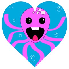 Bubble Octopus Copy Wooden Puzzle Heart by Dutashop