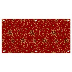 Christmas Texture Pattern Red Craciun Banner And Sign 4  X 2  by Sarkoni
