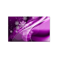 Purple Abstract Merry Christmas Xmas Pattern Sticker Rectangular (100 Pack) by Sarkoni