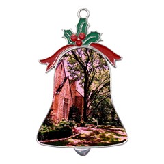 Hot Day In  Dallas-6 Metal Holly Leaf Bell Ornament by bestdesignintheworld