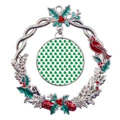 Christmas,tree,tree,holidays Metal X mas Wreath Holly Leaf Ornament by Amaryn4rt