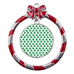 Christmas,tree,tree,holidays Metal Red Ribbon Round Ornament Front